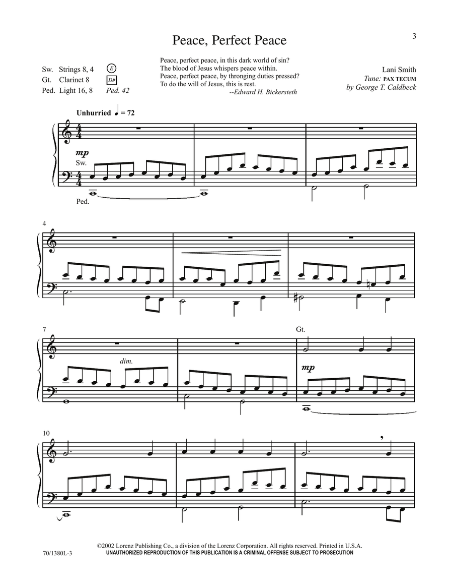 Peace, Perfect Peace (Digital Download)