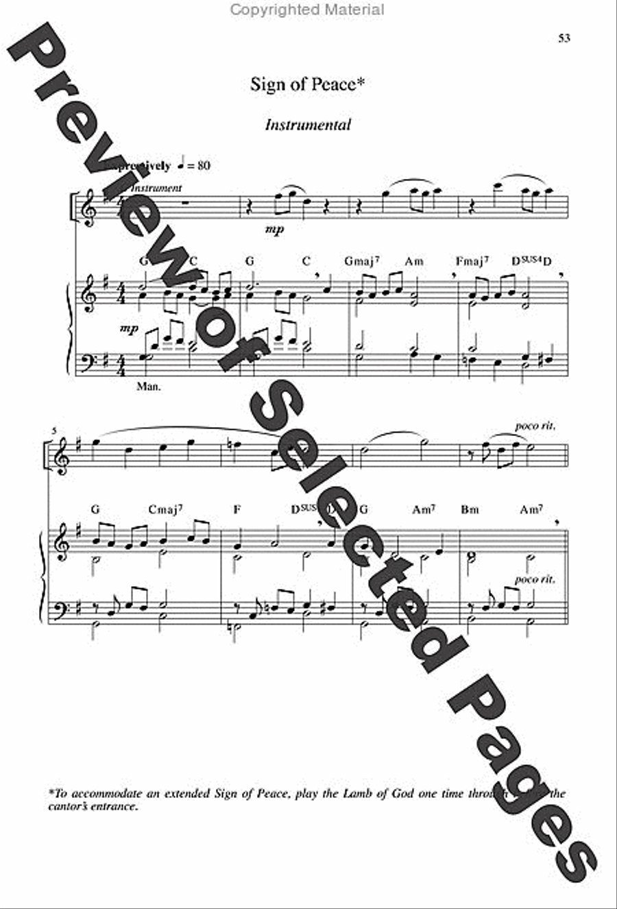 Jubilation Mass - Choral / Accompaniment edition 4-Part scores gallery preview page 36