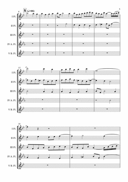 "Vom Himmel hoch..." (Johann Sebastian Bach) Flute Choir arr. Adrian Wagner image number null