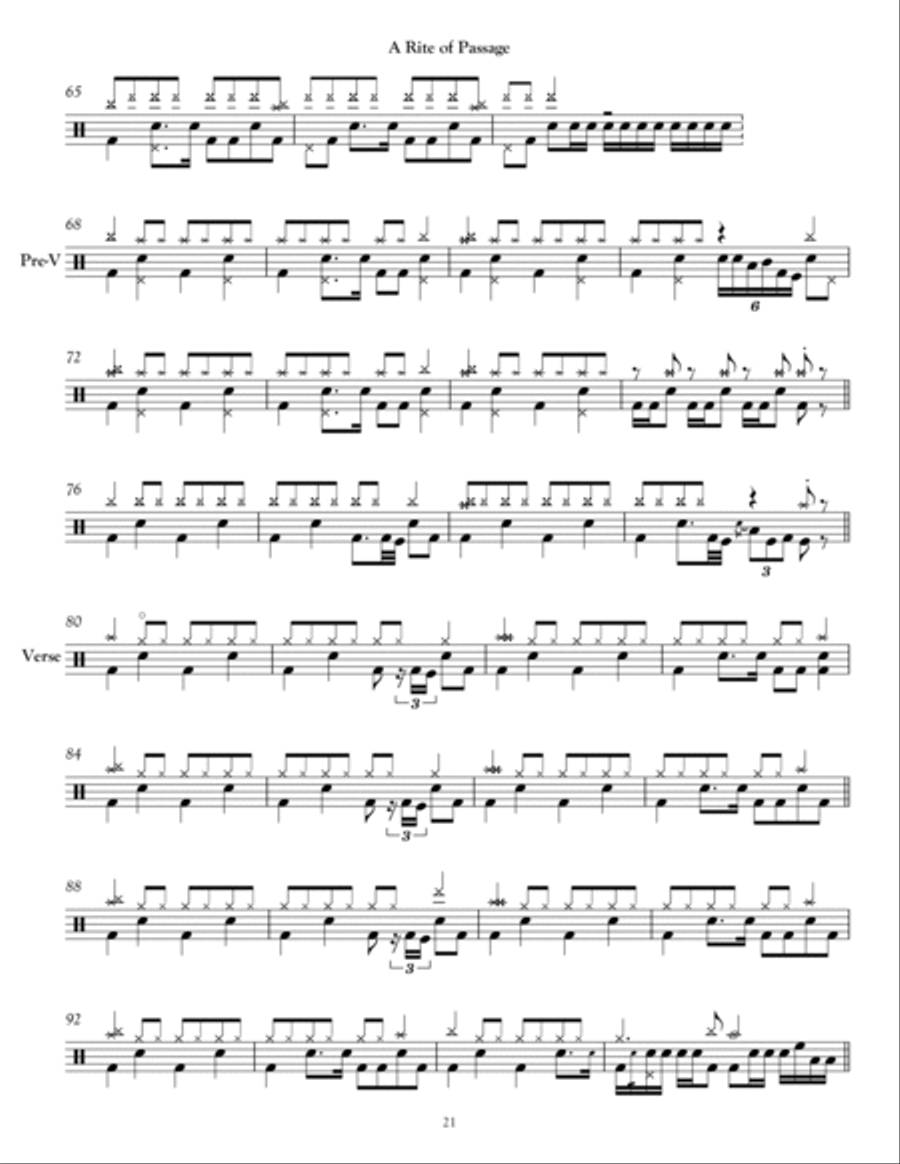 A Rite Of Passage Drum Set scores gallery preview page 3