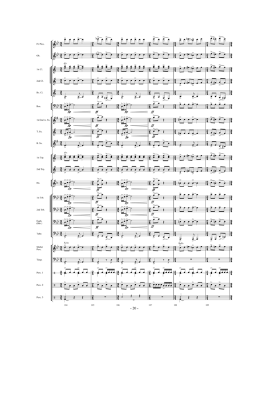 Saturn: The Ringed Planet Concert Band scores gallery preview page 19