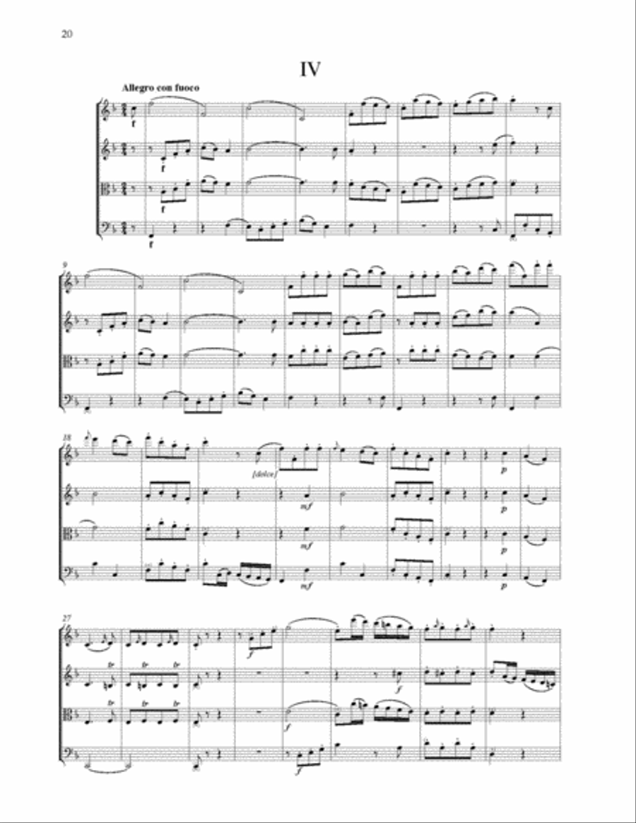 String Quartet in F Major, Op. 33, No. 3 String Quartet scores gallery preview page 6
