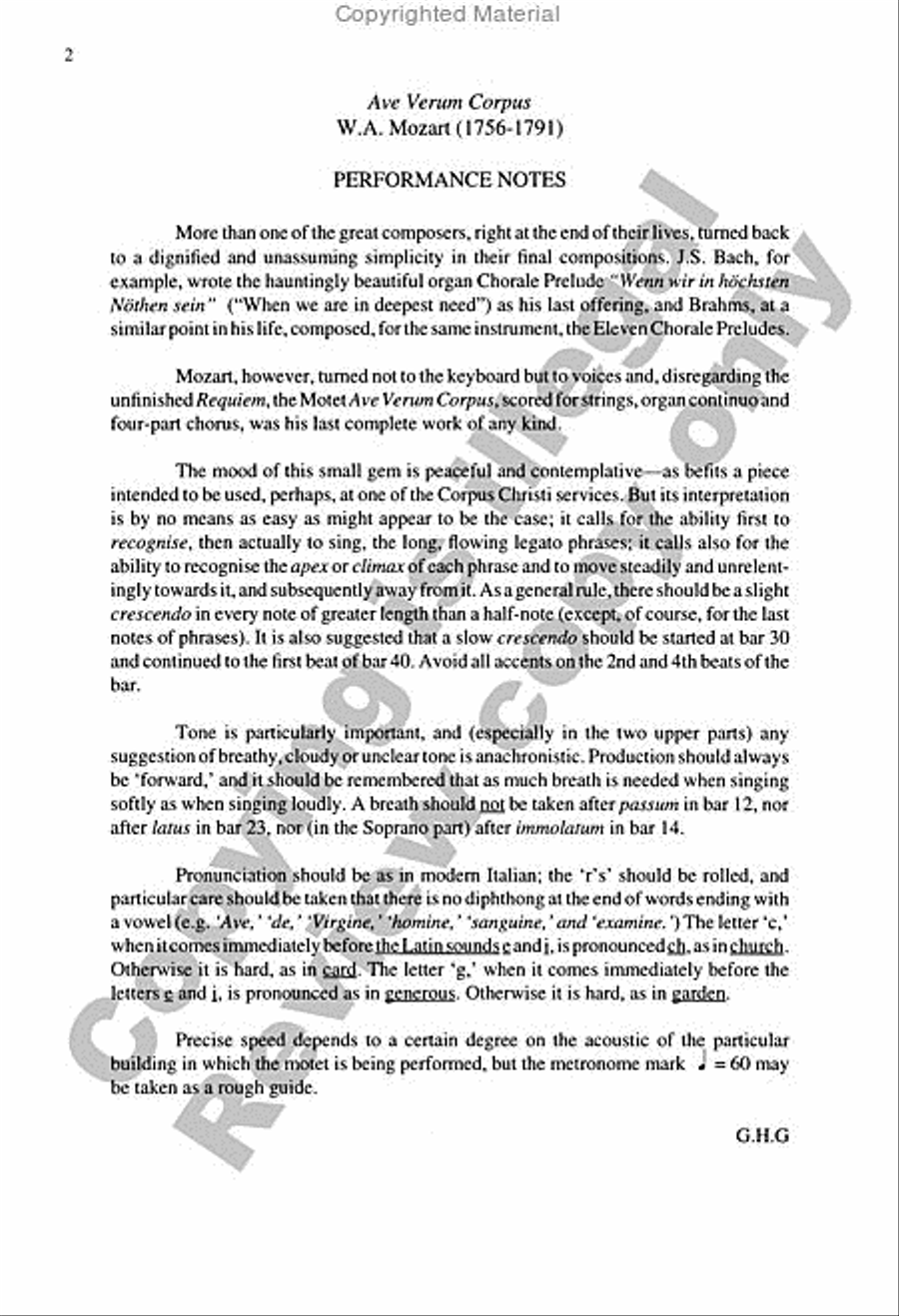 Ave Verum Corpus Ave Verum Corpus 4-Part scores gallery preview page 2