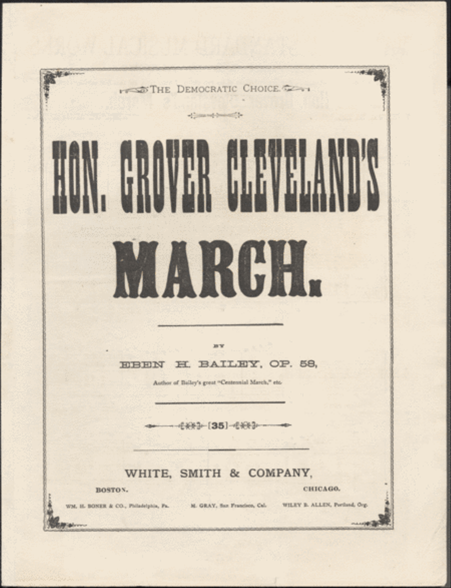 Hon. Grover Cleveland's March. (The Democratic Choice) Piano Solo scores gallery preview page 1