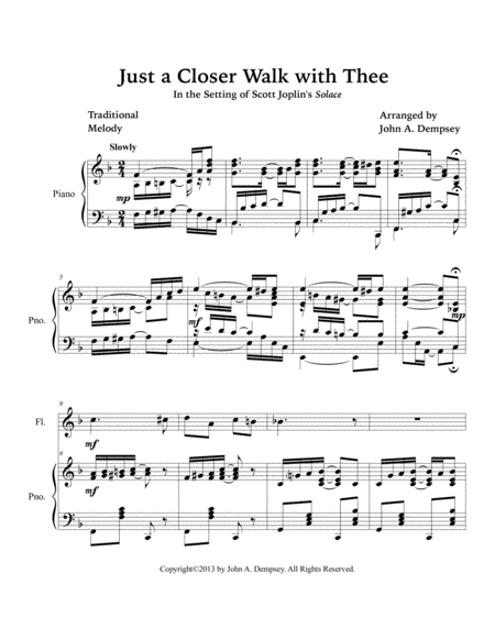 Just a Closer Walk with Thee (Flute and Piano) image number null