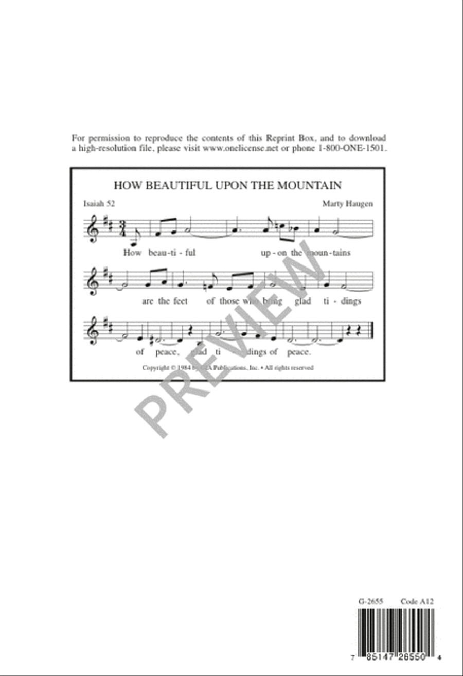 How Beautiful Upon the Mountains 4-Part scores gallery preview page 13