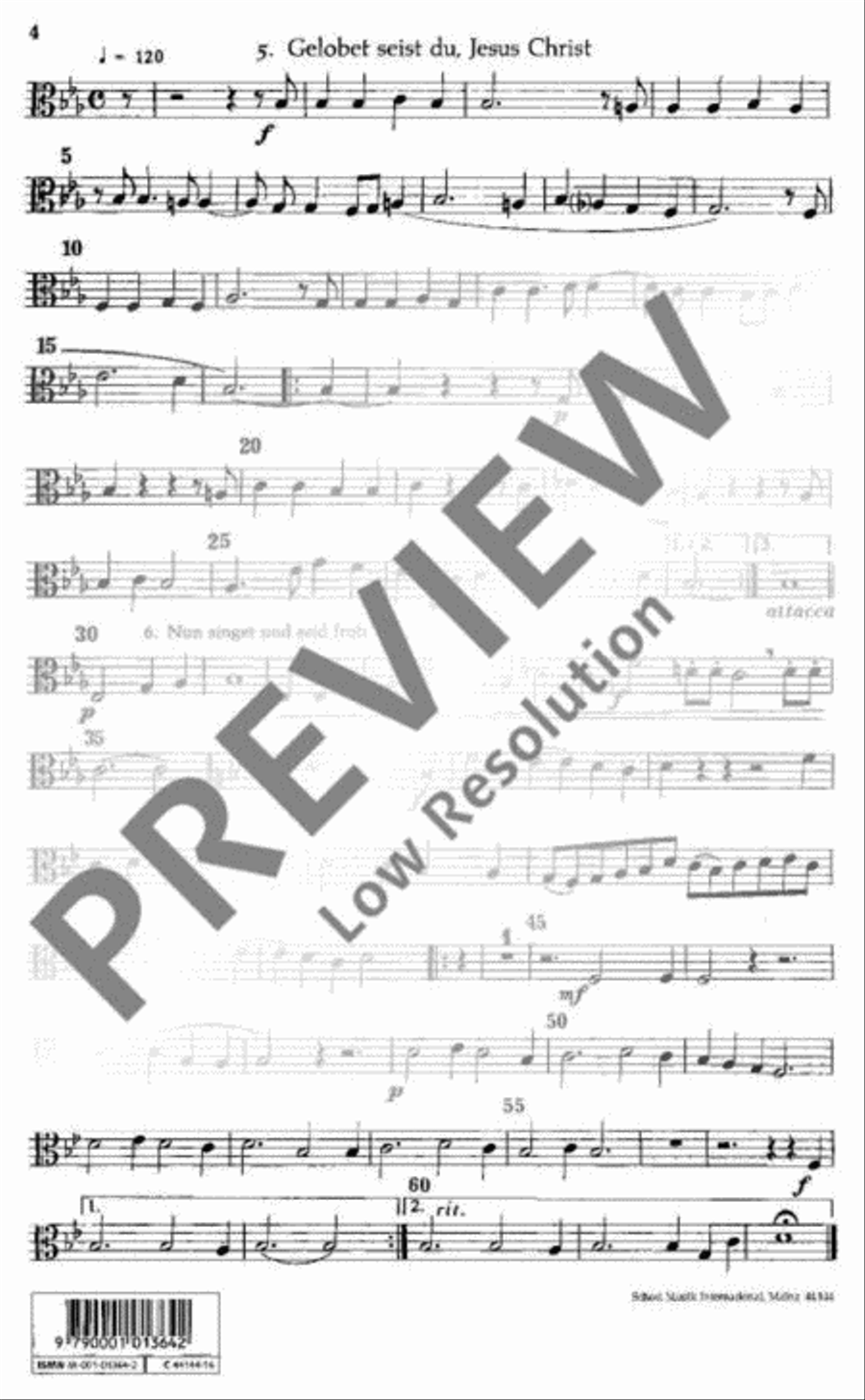 O Heiland, reiß die Himmel auf Choir scores gallery preview page 5