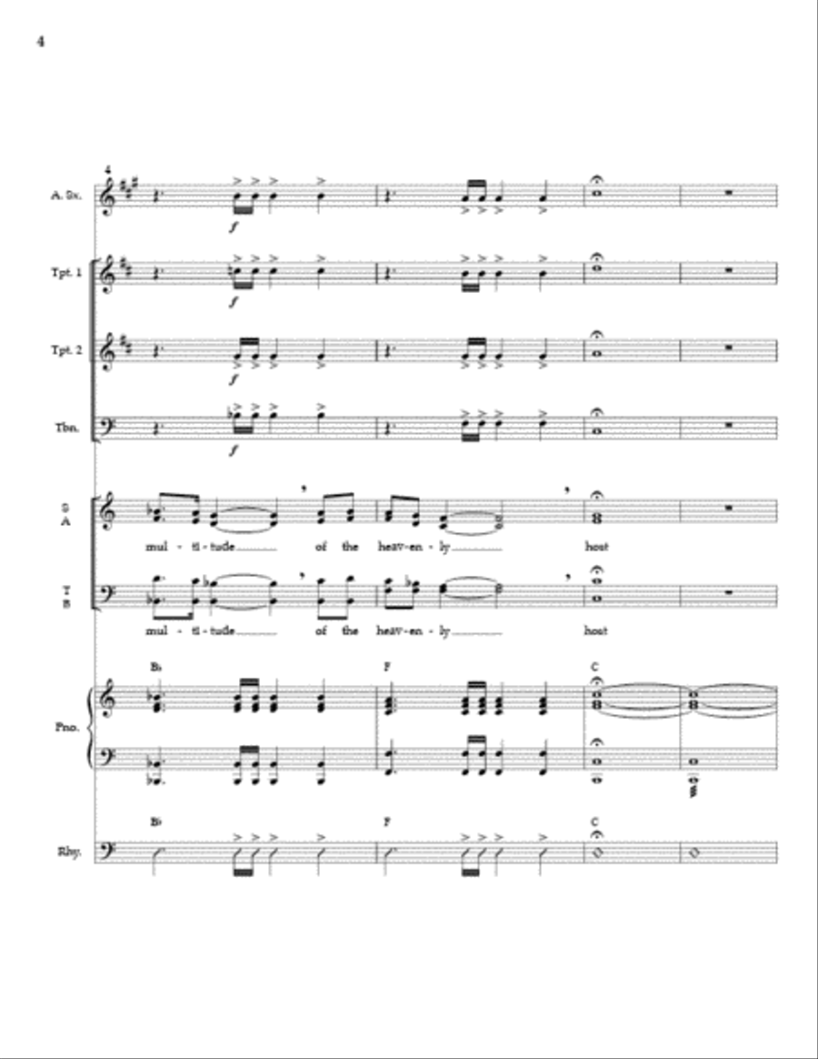 And Suddenly (SATB) Full Score and Parts 4-Part scores gallery preview page 3