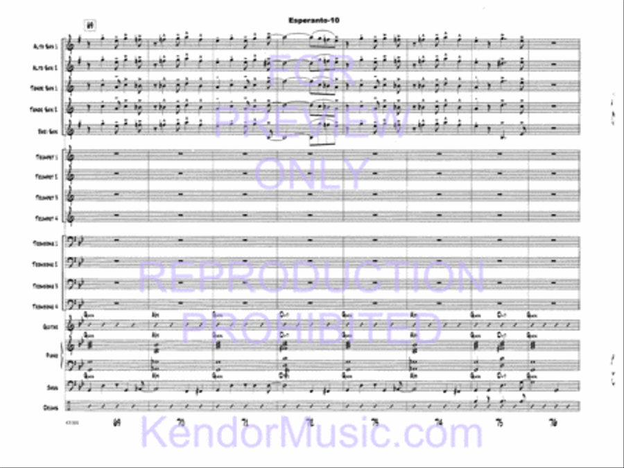 Esperanto Esperanto Jazz Ensemble scores gallery preview page 13