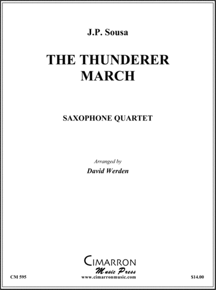 Thunderer March Saxophone Quartet scores gallery preview page 1