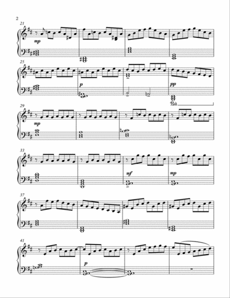 Prelude (Cello Suite No.1. Piano Solo scores gallery preview page 2