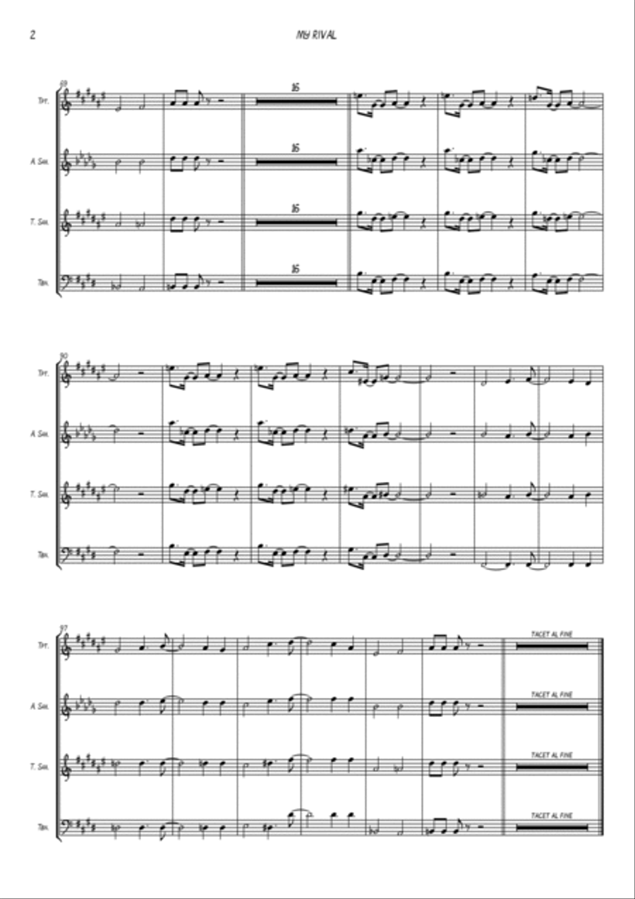 My Rival Tenor Saxophone scores gallery preview page 2