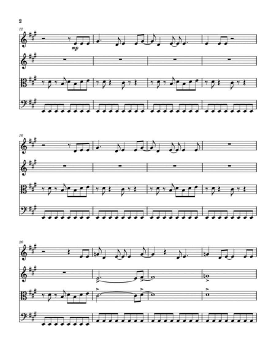 Shakedown String Quartet scores gallery preview page 3