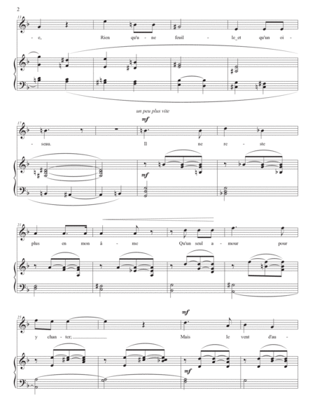 CHAUSSON: La dernière feuille, Op. 2 no. 4 (transposed to D minor)