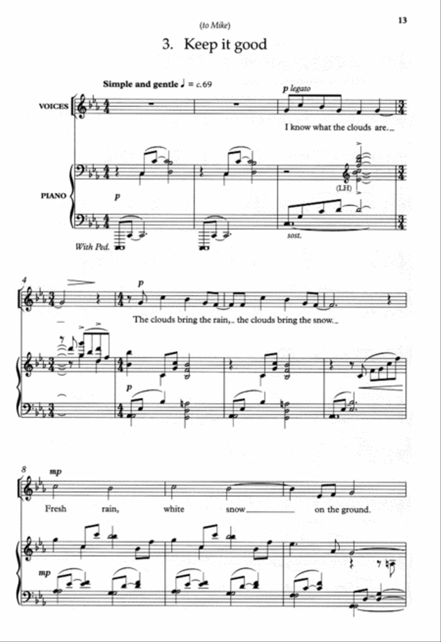 Green Songs Green Songs Unison Choir scores gallery preview page 2