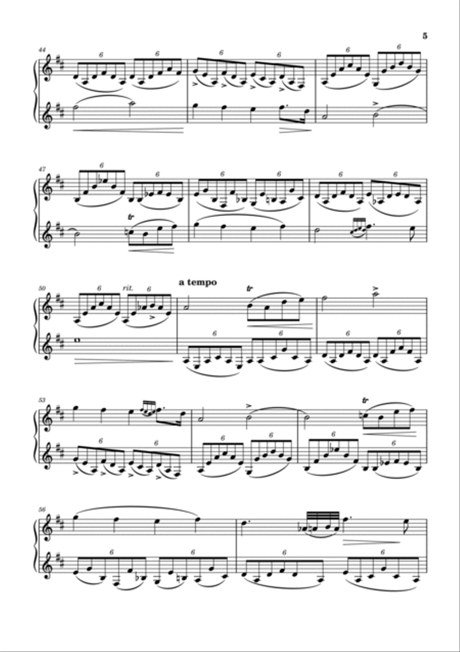 Fantasie Impromptu Clarinet Duet scores gallery preview page 5