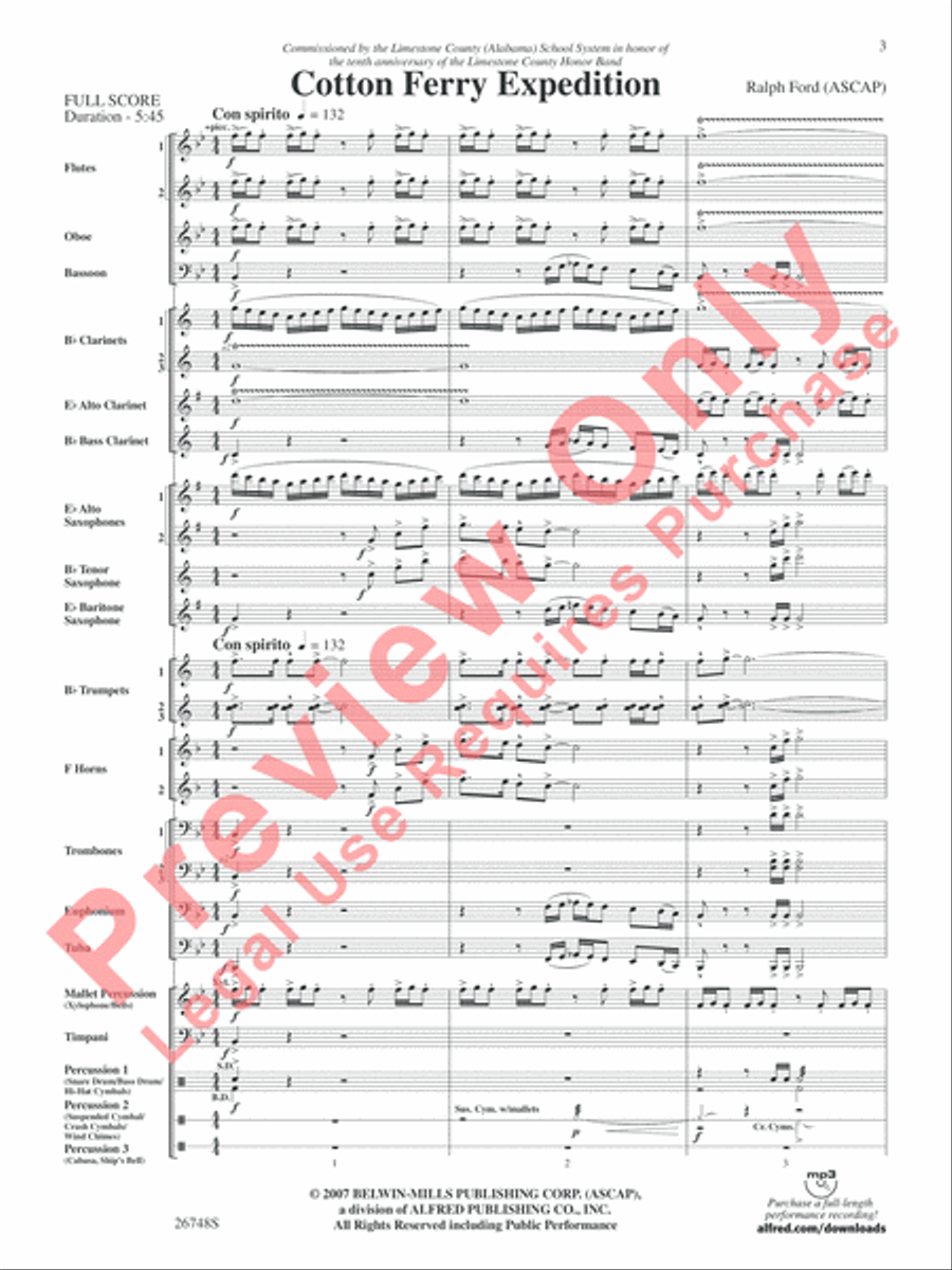 Cotton Ferry Expedition Concert Band scores gallery preview page 4