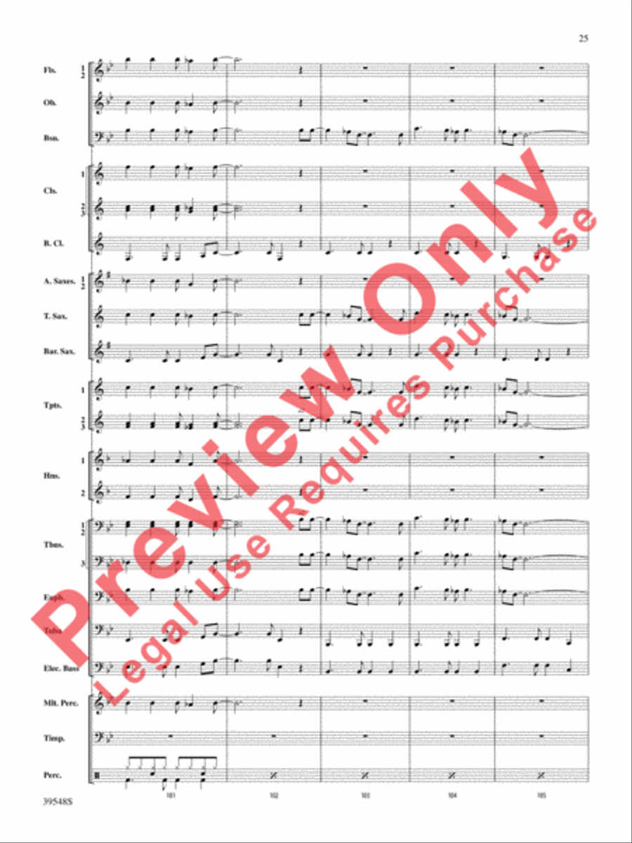 The Beatles Remembered Concert Band scores gallery preview page 26