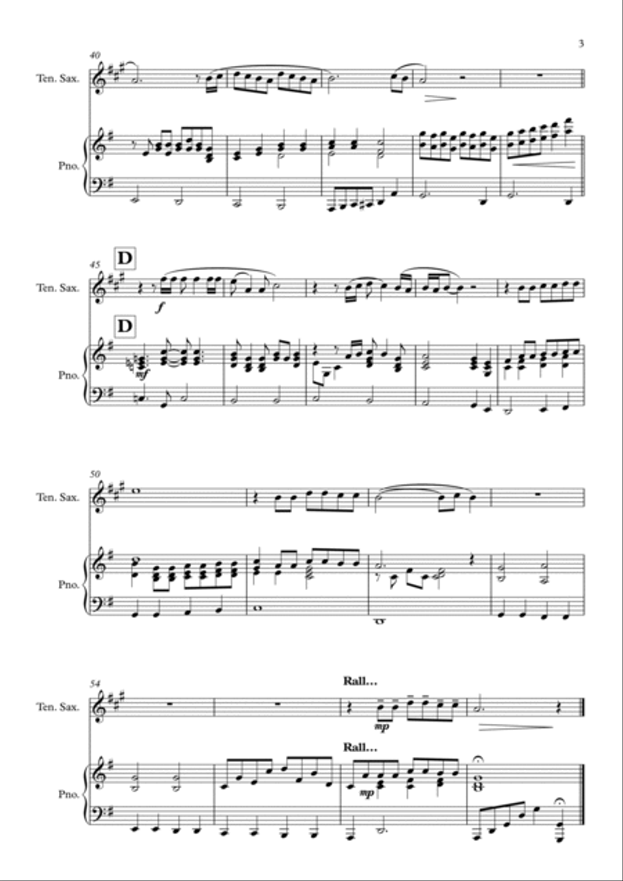 Always On My Mind Tenor Saxophone scores gallery preview page 3