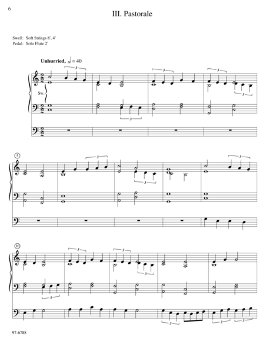 Sunday School Tunes: Theme and Variations on Jesus Loves Me Organ scores gallery preview page 4