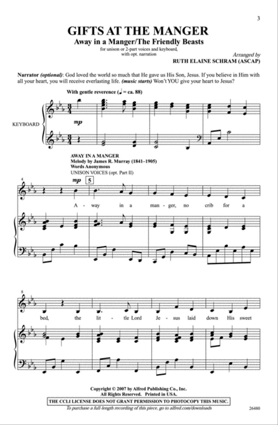 Gifts at the Manger Unison Choir scores gallery preview page 2