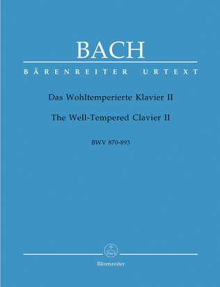 Book cover for The Well-Tempered Clavier II, BWV 870-893