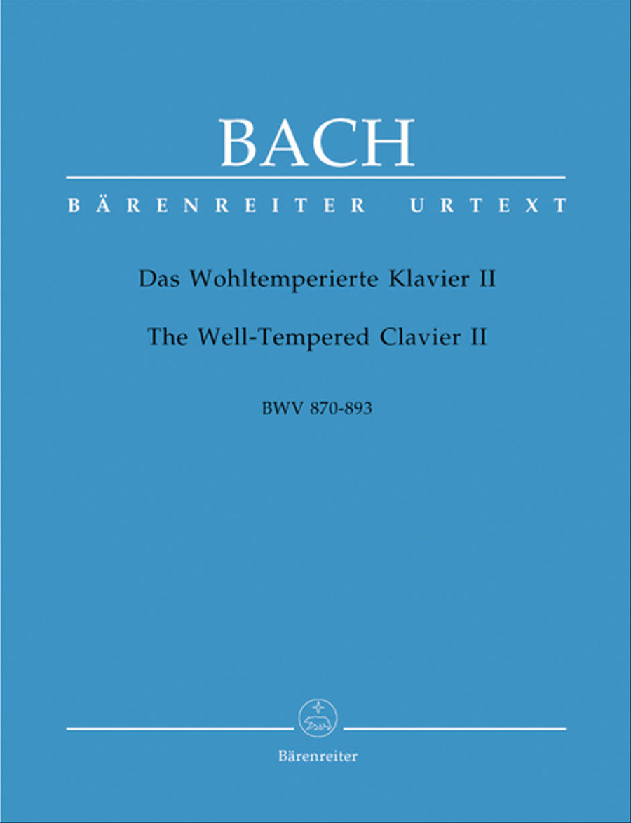 Book cover for The Well-Tempered Clavier II, BWV 870-893