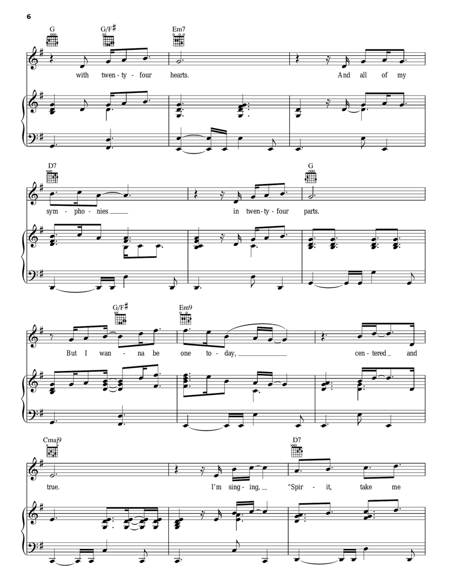 Twenty-Four Twenty-Four Piano, Vocal, Guitar scores gallery preview page 6