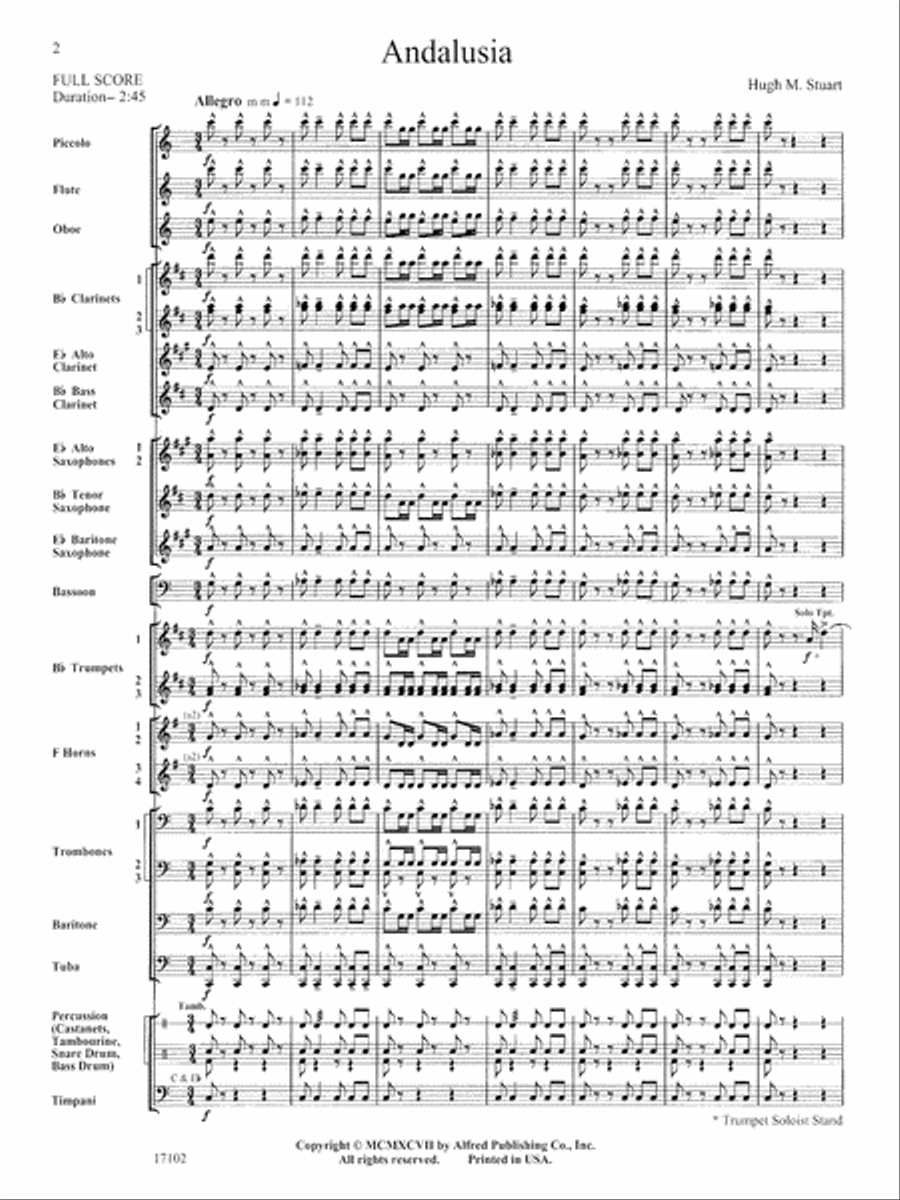 Andalusia: Score Andalusia: Score Concert Band scores gallery preview page 2