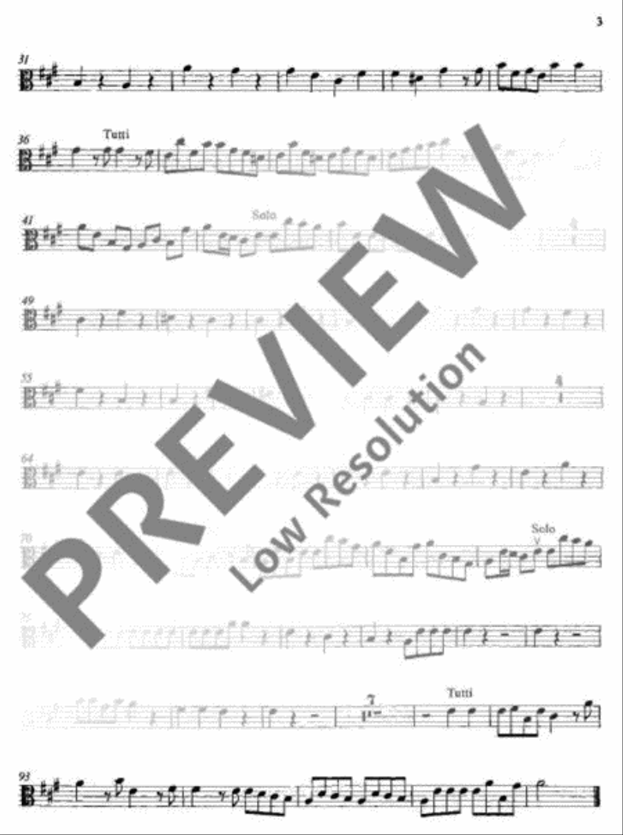 Violin Concerto in A Major String Orchestra scores gallery preview page 3