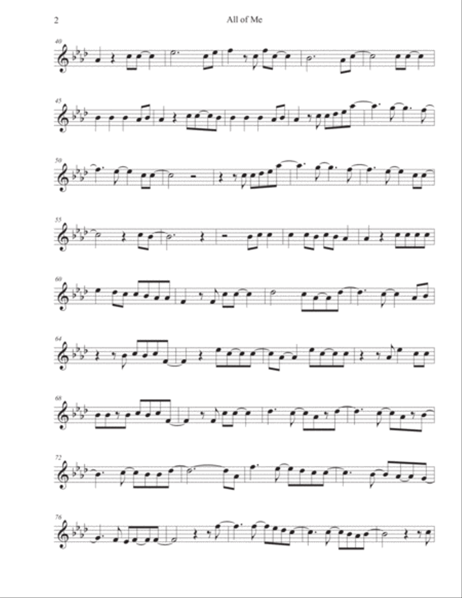 All Of Me All Of Me Violin Solo scores gallery preview page 2
