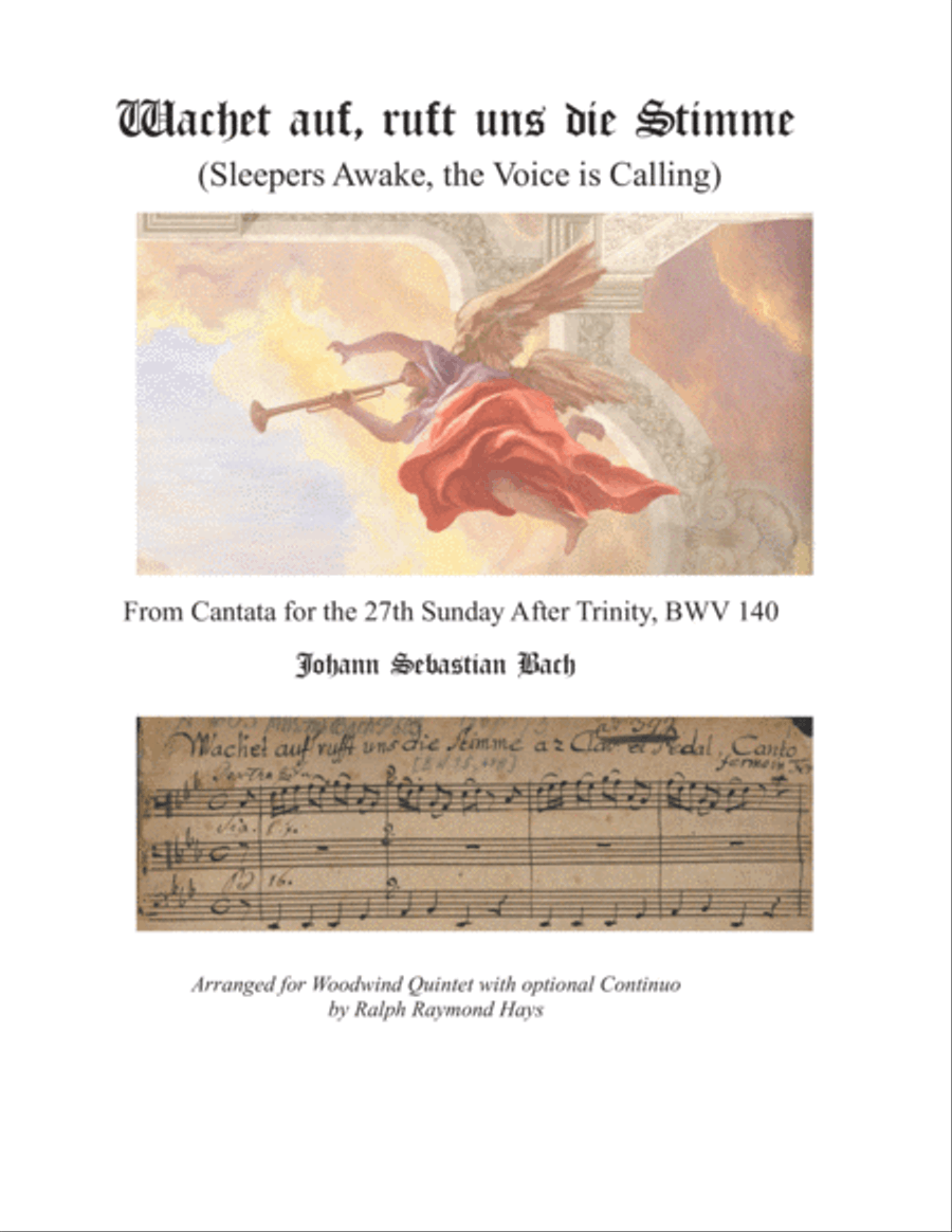 Sleepers Awake (Wachet Auf) for Woodwind Quintet Woodwind Quintet scores gallery preview page 1
