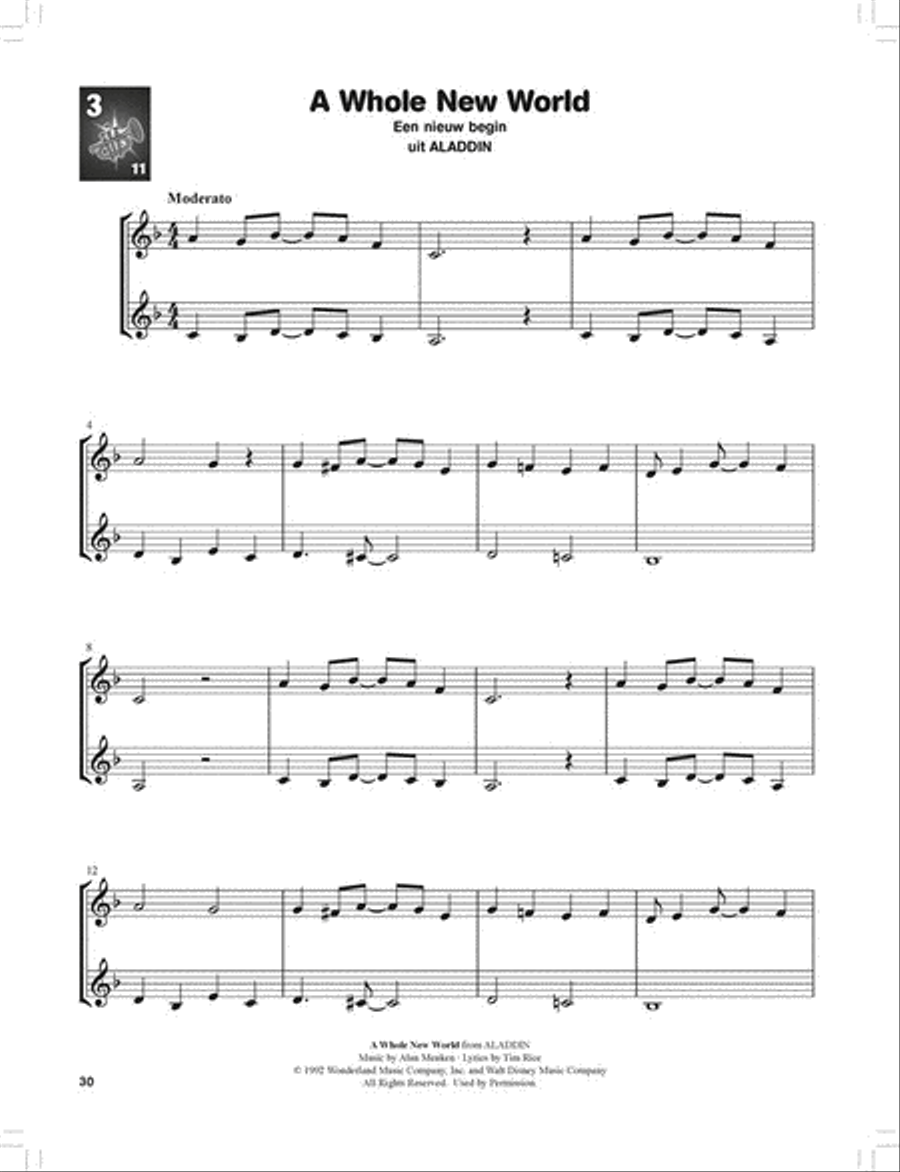 Horen, lezen & spelen - Disney-duoboek Oboe scores gallery preview page 4