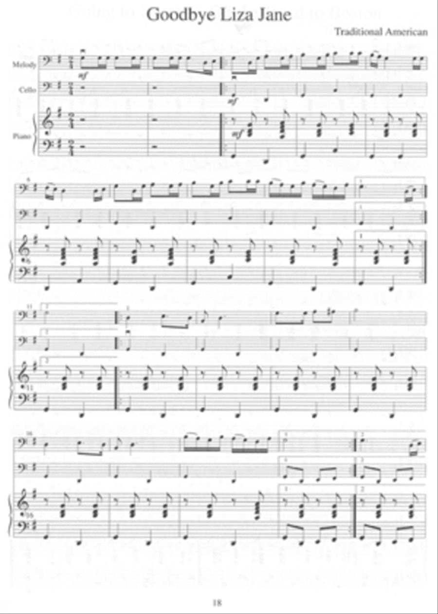 American Fiddle Tunes for Solo & Ensemble - Cello Bass String Duet scores gallery preview page 3