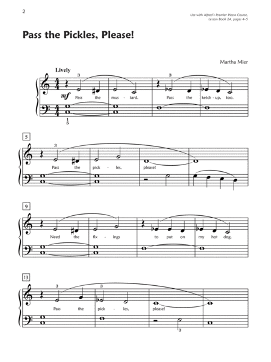Premier Piano Course, Jazz, Rags & Blues 2A Piano Method scores gallery preview page 2