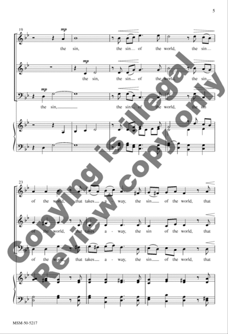 Behold the Lamb of God Behold the Lamb of God 3-Part scores gallery preview page 5