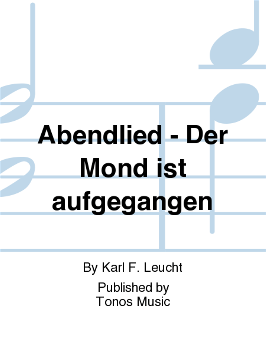 Abendlied - Der Mond ist aufgegangen TTBB scores gallery preview page 1