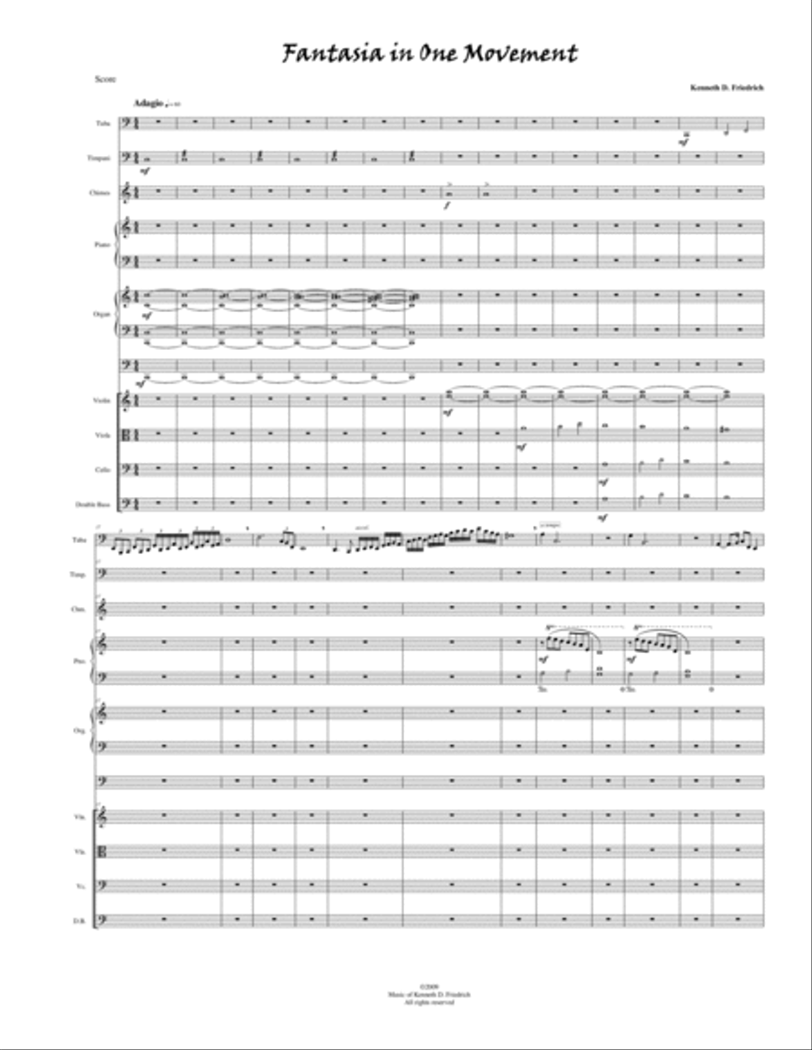 Fantasia in One Movement Full Orchestra scores gallery preview page 1