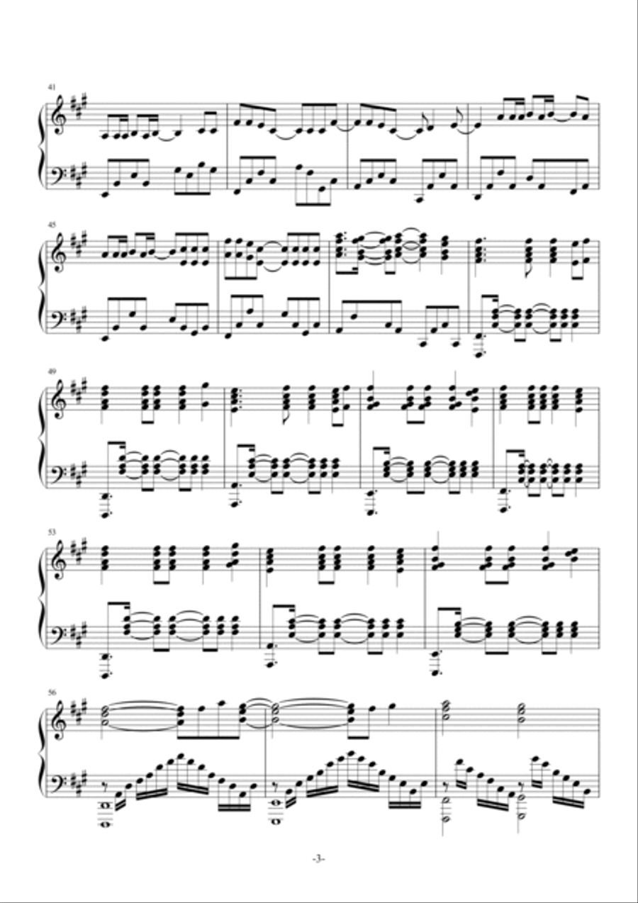 Numb Numb Piano Solo scores gallery preview page 3