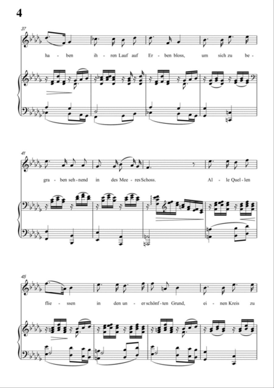 Schumann-Rose,Meer und Sonne in D♭ Major for Voice and Piano Voice Solo scores gallery preview page 5