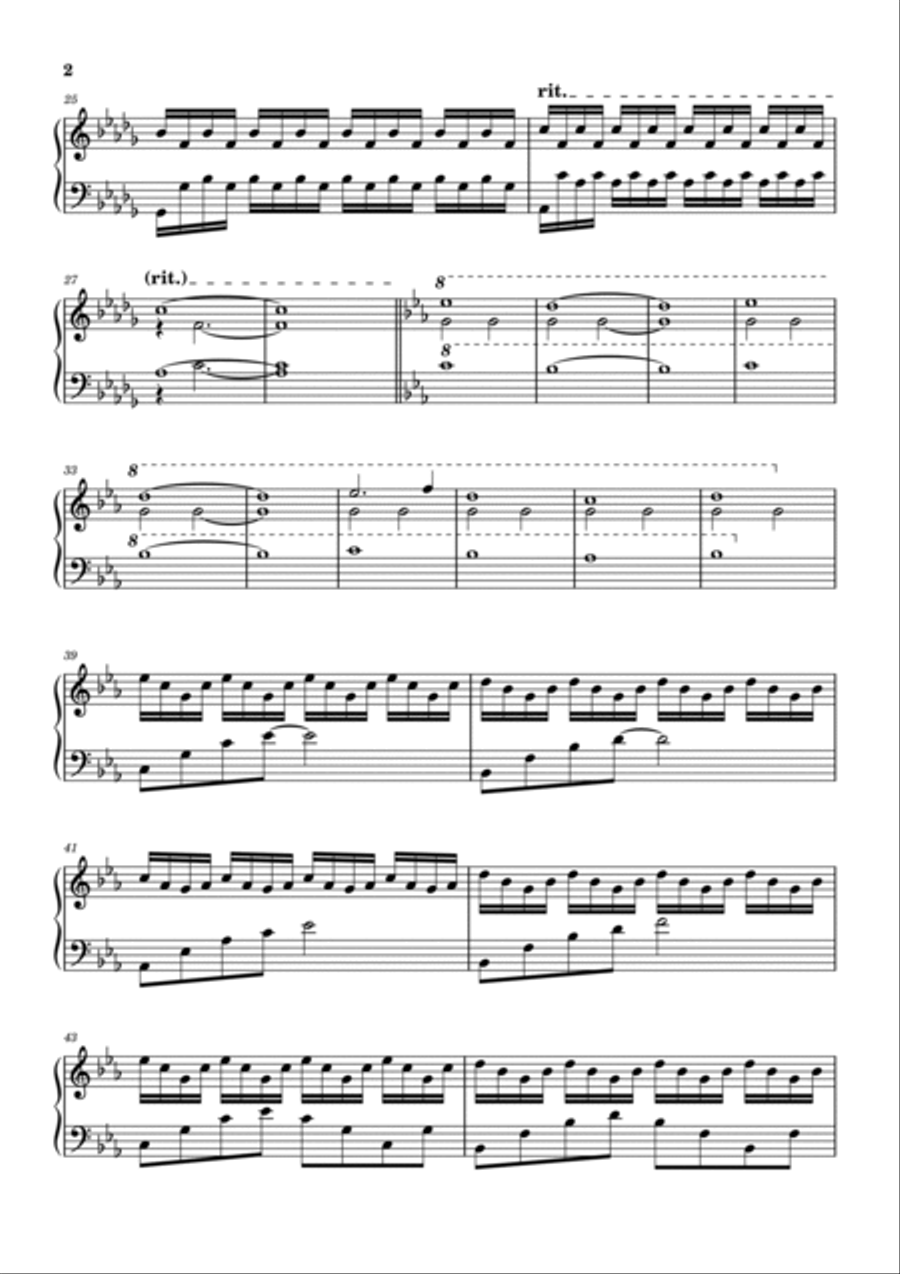 Loneliness Piano Solo scores gallery preview page 2