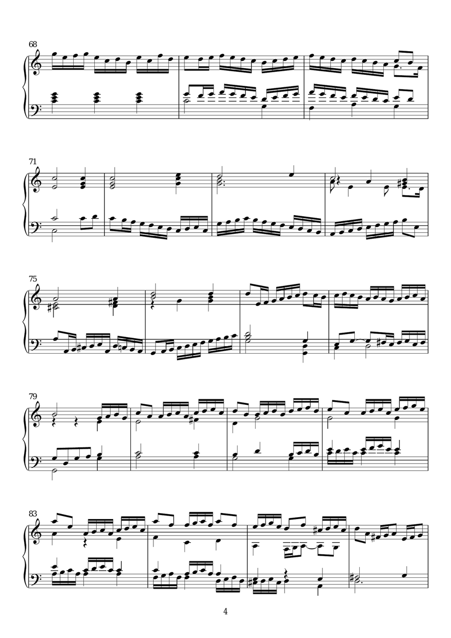 Two Variations On 'Nun Lob Mein Seel Dem Herren' Piano Solo scores gallery preview page 4