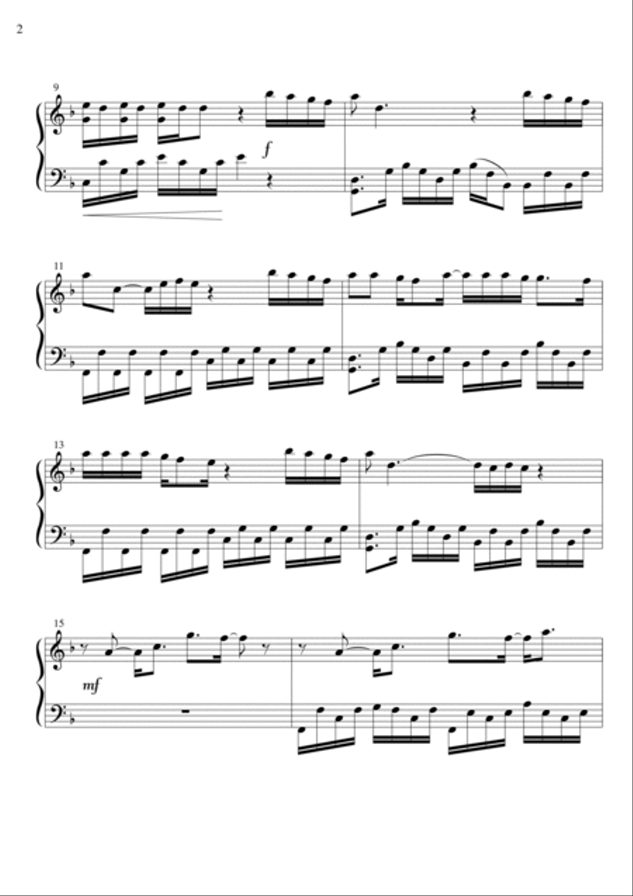 Cover Me In Sunshine Cover Me In Sunshine Piano Solo scores gallery preview page 2