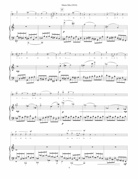 Marta Mia (2018) piano-vocal score