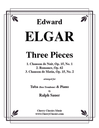 Book cover for Three Pieces for Tuba or Bass Trombone & Piano