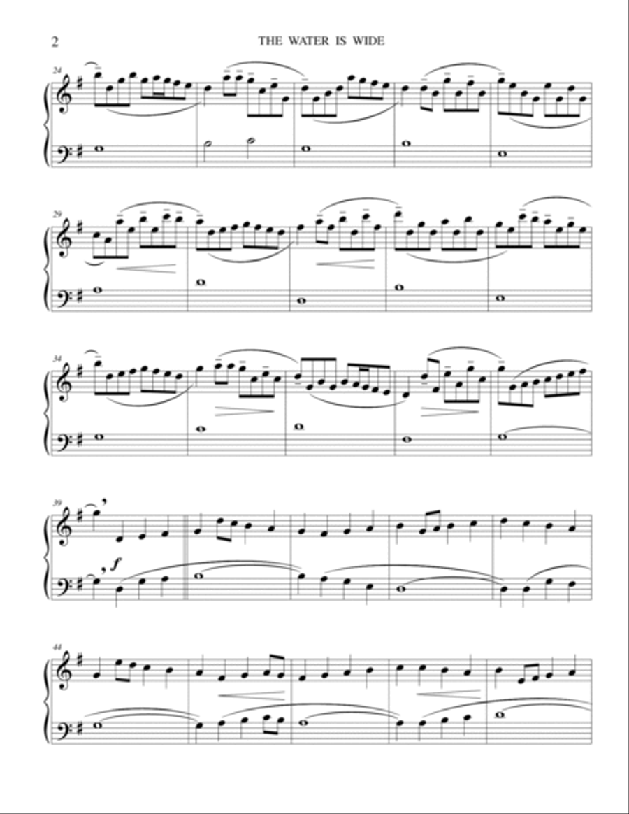 The Water Is Wide (O WALY, WALY) Carillon scores gallery preview page 2