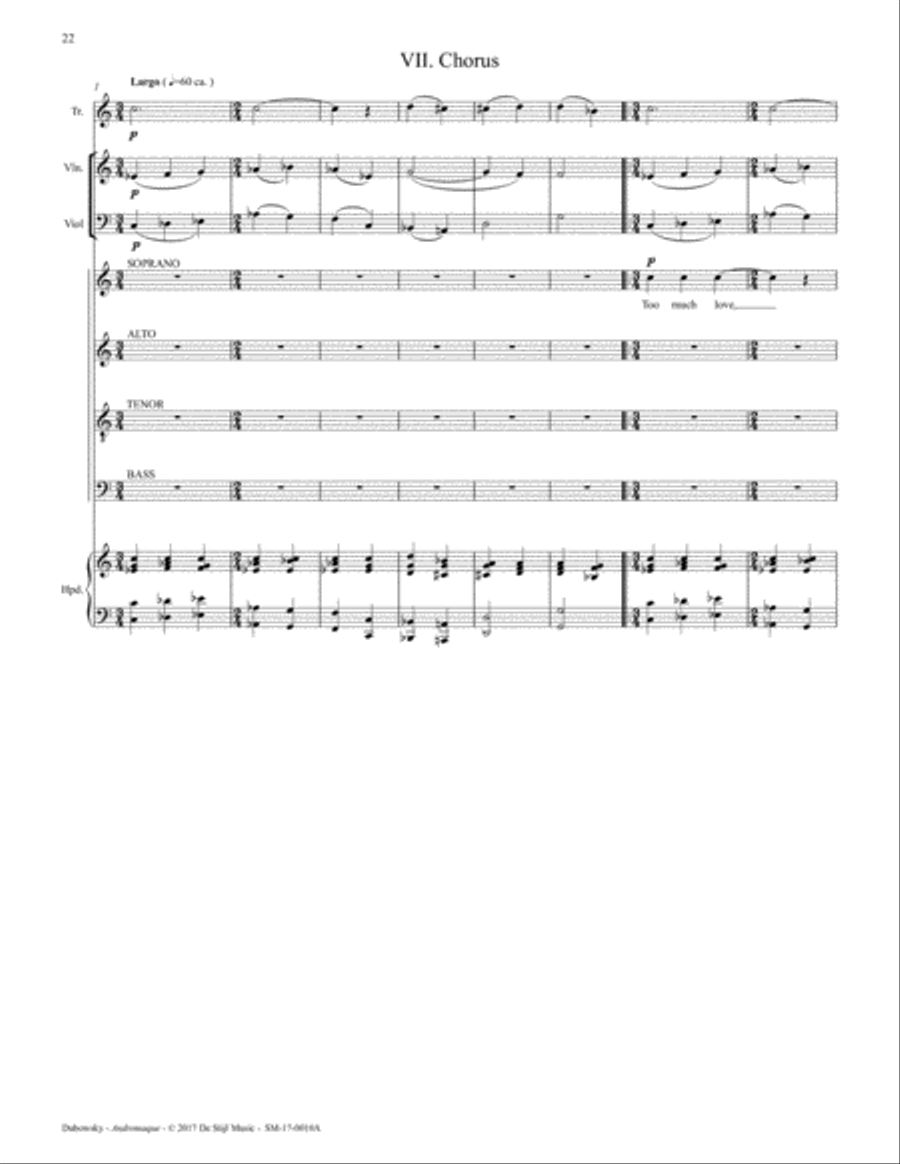 Andromaque Mini-Opera (Baroque Ensemble Full Score)