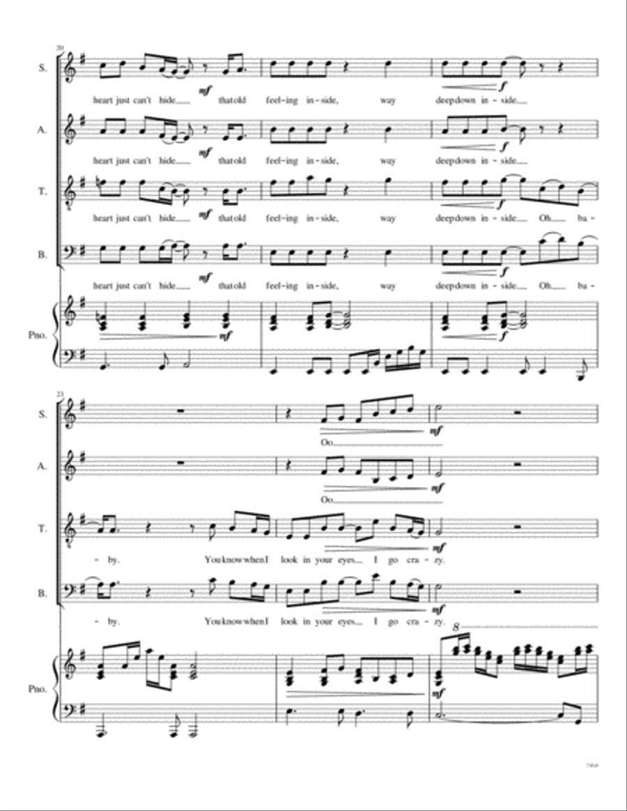 I Go Crazy 4-Part scores gallery preview page 5