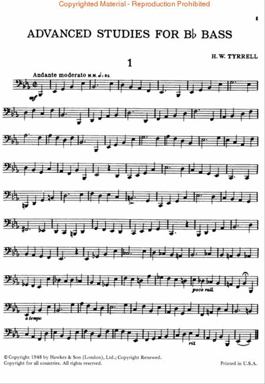 40 Advanced Studies for Bb Bass/Tuba (B.C.) Tuba scores gallery preview page 2