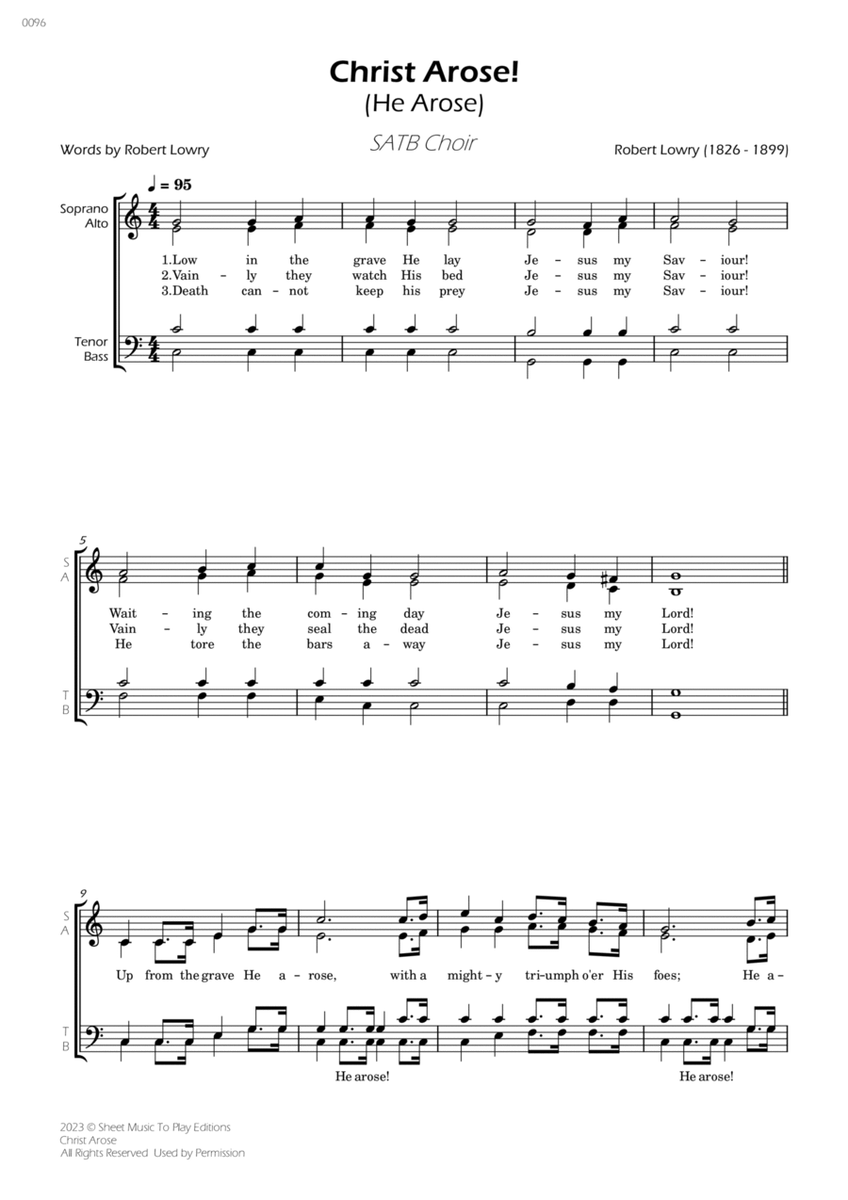 Christ Arose (He Arose) - SATB Choir image number null